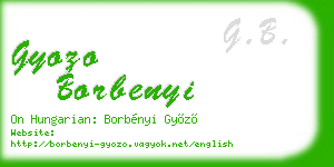 gyozo borbenyi business card